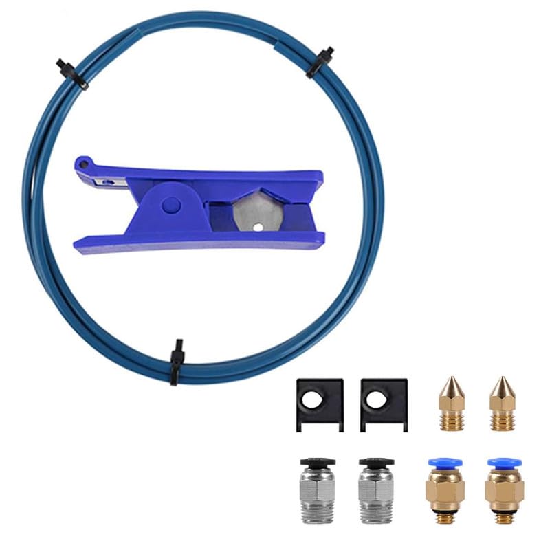 REES52 Creality Upgrade 3D Printer Kit with Capricorn Premium XS Bowden Tubing 1M PTFE Teflon Tube Cutter, Pneumatic Fittings and MK8 Socks and Extra Nozzles for Ender 3/3 Pro/5/Voxelab Aquila-image-20
