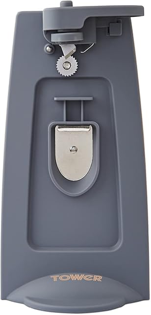 Tower T19031RGG Cavaletto 3-in-1 Electric Can Opener with Knife Sharpener and Bottle Opener, Grey and Rose Gold