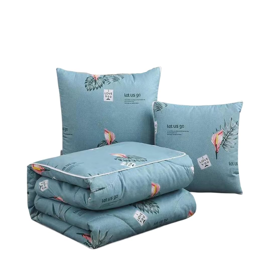 KidsZeeNie® 2-in-1 Travel Blanket & Convertible Cushion | Foldable Soft Quilt with Neck Support | Compact Napping Combo for Kids & Adults | Ideal for Car, Home, Office, Airplane & Camping- Assorted-image-19