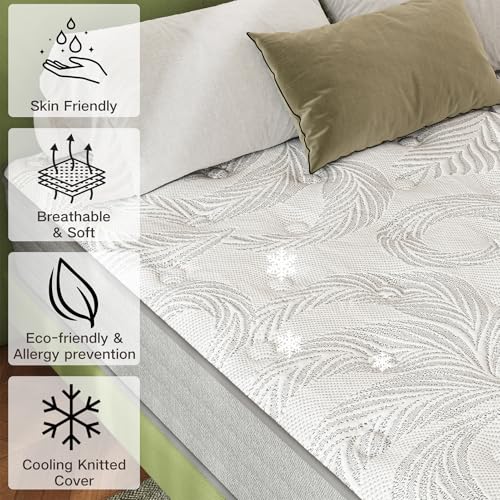 Image of Twin Mattress 12 Inch, Hybrid Twin Size Mattresses in a box with Gel Memory Foam and Individually Pocket Innerspring, Medium Firm, Upgraded Support& Pressure Relief, Motion lsolation, CertiPUR-US