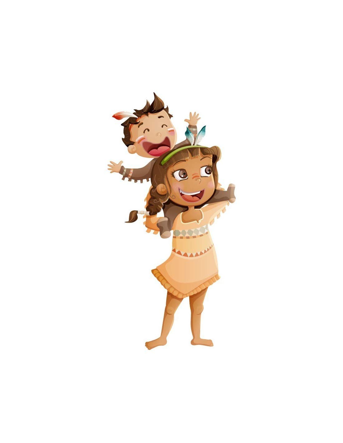 Sticker indiens pour relooker une chambre enfant indienne 55x100 cm