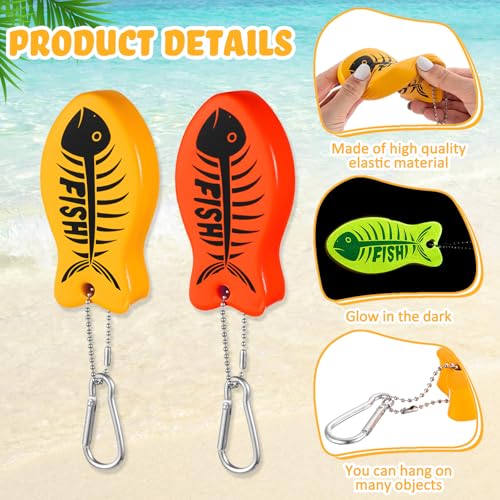 Image of Yaomiao 2 Pcs Floating Boat Key Floating Keychain Float Glow in the Dark Float for Boating, Fishing, Sailing, Other Outdoor Sport