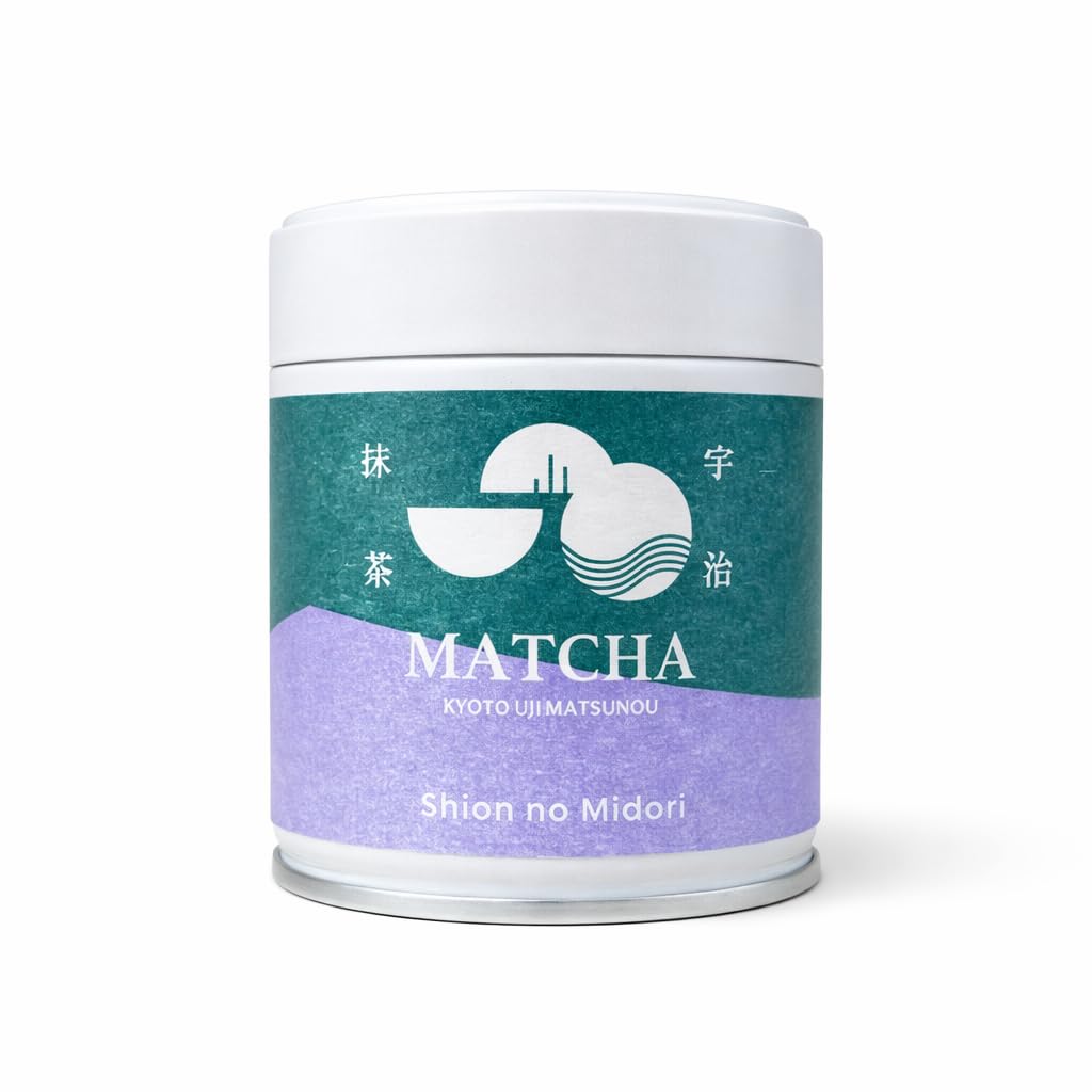 MATSUNOU Matcha Shion no Midori, Premium Japanisches Grünteepulver aus Uji Kyoto, Steinvermahlen, Zeremonieller Matcha, 30 g Dose