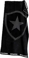 Toalha de Banho Botafogo Brasão Escudo Oficial Buettner Jacquard cor Preto
