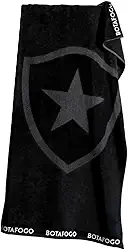 Toalha de Banho Botafogo Brasão Escudo Oficial Buettner Jacquard cor Preto