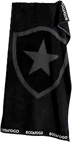 Toalha de Banho Botafogo Brasão Escudo Oficial Buettner Jacquard cor Preto