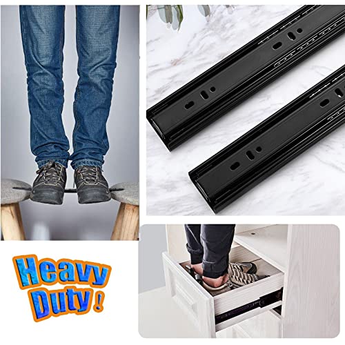 Guías para cajones de 10 a 20 pulgadas con rodamiento de bolas suave 4