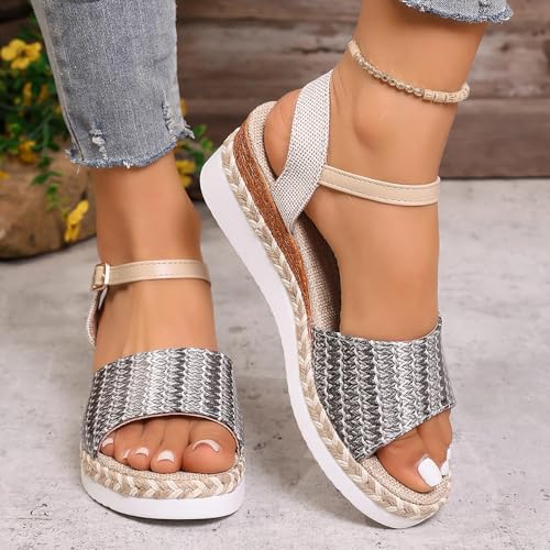 Sandales talon compensé femme été et printemps légères et chics