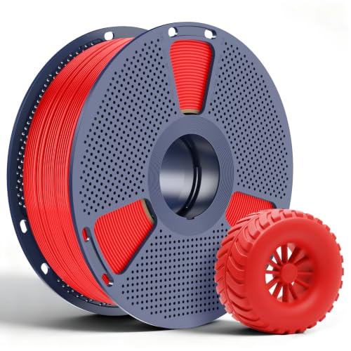 Image of SUNLU TPU 95A Flexible 3D Printing Filament 1.75mm, Red 1-Pack | Soft TPU,Easy Printing,1kg Spool (2.2 lbs),Dimensional Accuracy + /- 0.03mm, Fit Most FDM Printer