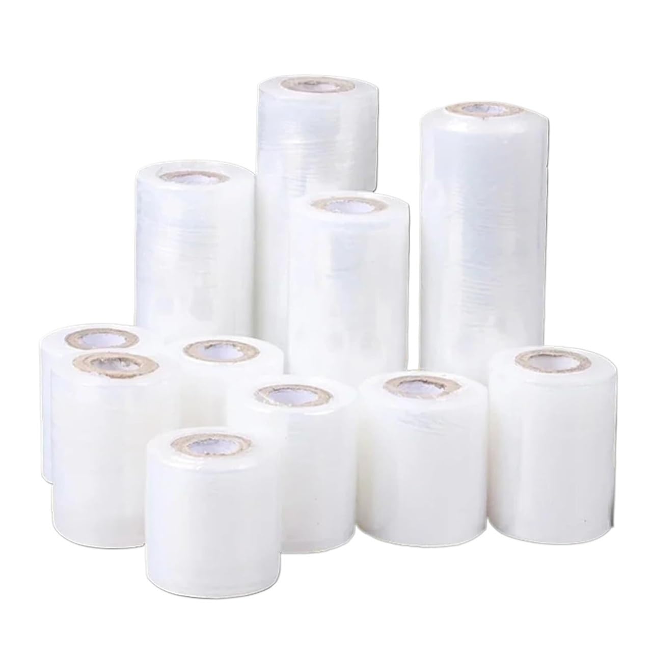 Folia stretch PE o małym rozmiarze | Przezroczysta biel do uszczelniania i szczepienia drzew owocowych: pudełka na wynos(25cmx205m 1pcs)