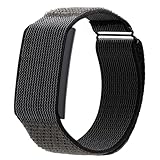Dollform Nylon Sport Replacement Strap Compatible with Amazfit Helio Bicep Band, Adjustable Loop Arm Strap - Breathable & Sweatproof Wristband for Fitness Tracker (Black)