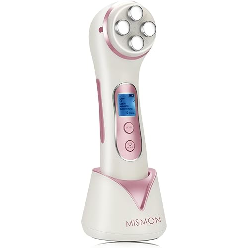 MiSMON High Frequency Facial Machine Light Theraphy Micro-current Device, 5 in 1 Multifunctional Facial Massager for Face