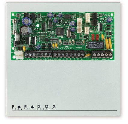 Paradox SP6000 Central a microprocesador a 8 zonas cablate (16 con la función de Target Zone) ampliable a 32 zonas hasta Améthyste y sin hilos