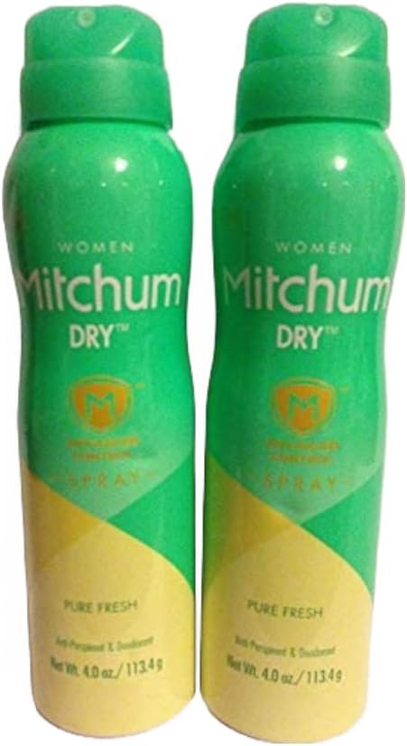Mitchum for Women Dry Spray Antiperspirant & Deodorant - Advanced Control - Pure Fresh - Net Wt. 4 OZ (113.4 g) Each - Pack of 2