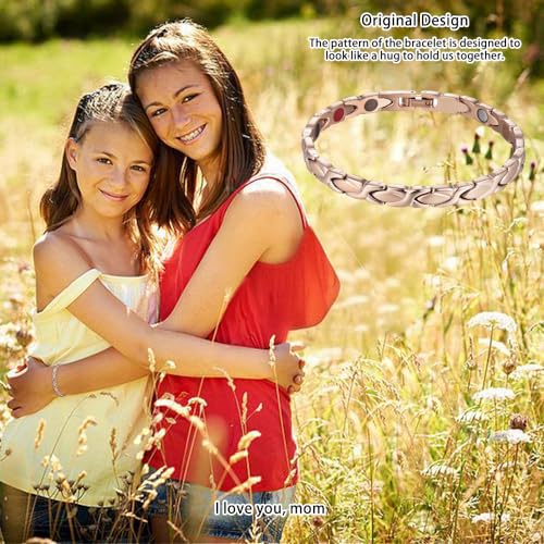 38 Elegant Titanium Magnetic Bracelet for Women Germanium and Magnetic Functions with Free Link Removal Tool Christmas gift4