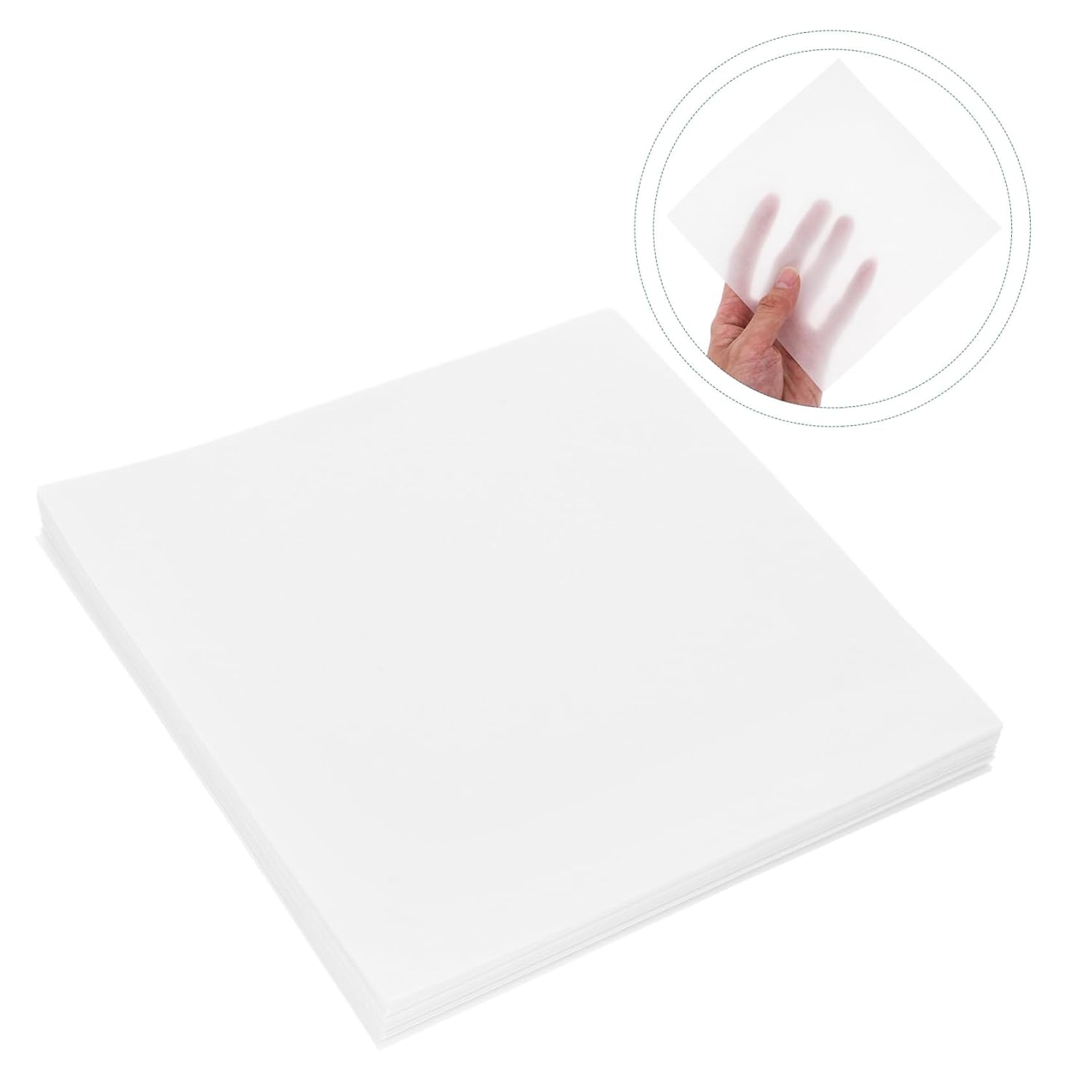 ULTECHNOVO 500pcs Smooth Gloss Weighing Paper Cellulose Sheets for Lab Scale Non-Stick Precision Measurement