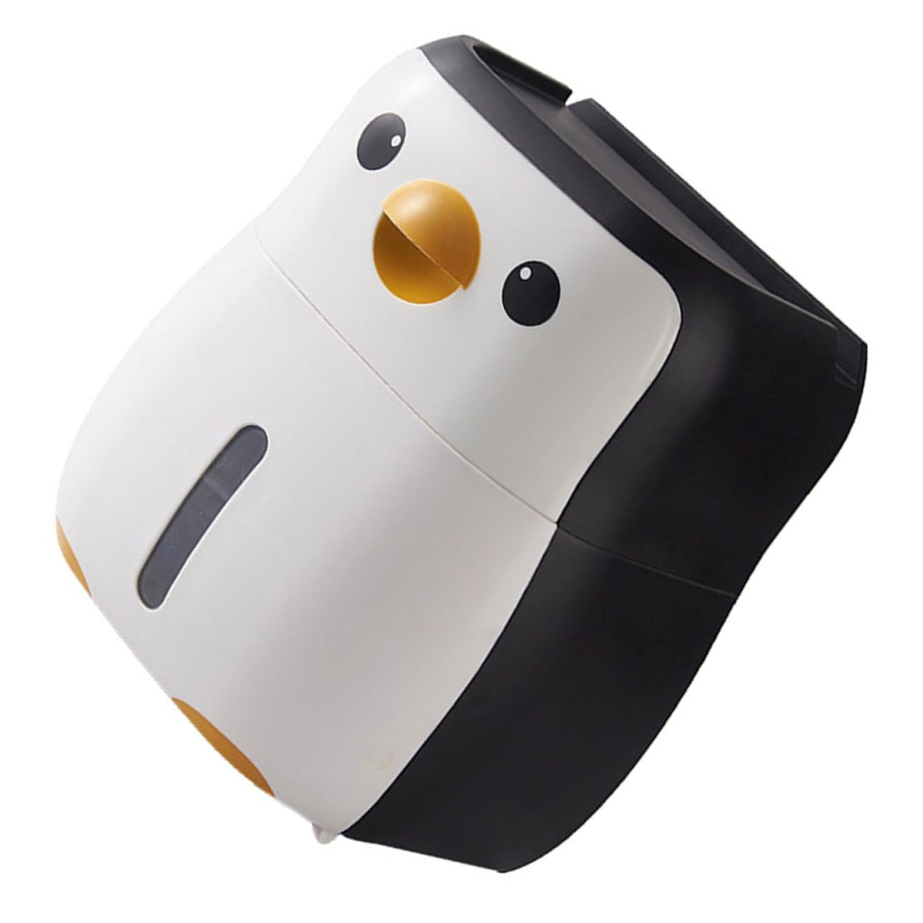 Wandmontierter Toilettenpapierhalter Pinguin aus Weißem Kunststoff mit Ablage und Wasserdichtem Multifunktionalem Design für Haushalt und Badezimmer