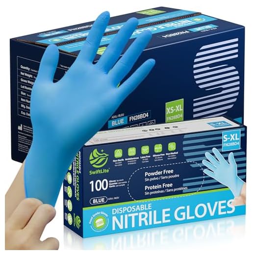 SWIFTLITE Nitrile Food Prep Gloves, Large