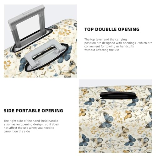 Luggage Cover Protector - Floral Butterflies Print Suitcase Covers for Luggage Fit 25-28 Inch Suitcase4