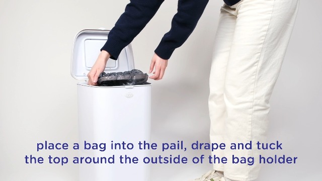 13 Gallon Trash Can Ubbi Adult Diaper Pail, Steel Odor Locking, No - Main Image