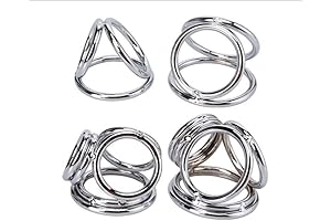 Metal Cock Ring 4-Piece Set: Enhance Intimacy and Intensify Pleasure
