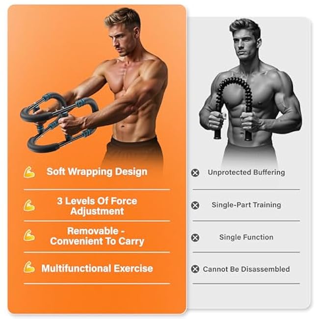 Twister Arm Trainer Chest Workout Equipment, Portable Home Gym Equipment for Strength Training