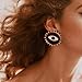 Doubnine Evil Eye Earrings Hoop Black Earrings Stud Vintage Unique Halloween Women Girls Statement Jewelry Accessories