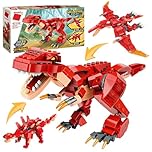 EduPlayte Dinosaur Clamping Blocks, Jurassic Dinosaur STEM 3-in-1 Toy Dino Clamp Building Blocks, Dinosaurs World T-Rex Building Set, Birthday Gift Set for Boys & Girls (287 Pieces)