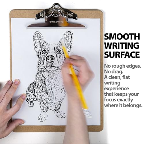 Officemate Recycled Wood Clipboard, Letter Size, 9" X 12.5" with 6" Clip, 3 Pack (83133) image 2