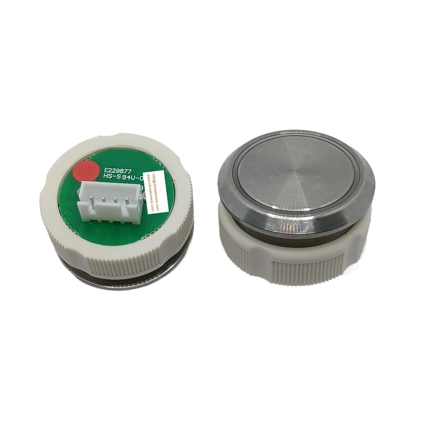 E229877 A4J12453 A3 Elevator Push Button Red Light 24V Stainless Steel Fat Circular Buttons Replace A4J13868 A4 A4N1386