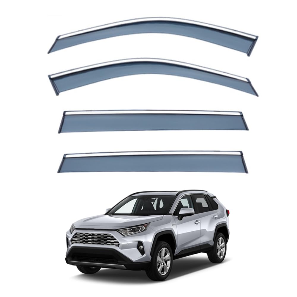 Qoemrhelt 4Pcs 4Pc Set In-Channel Wind Deflectors, For Toyota Rav4 (Xa50) 2020-2025 Window Visors Rain Guards Vent Visors Rain & Sun Protection,Car Accessories,