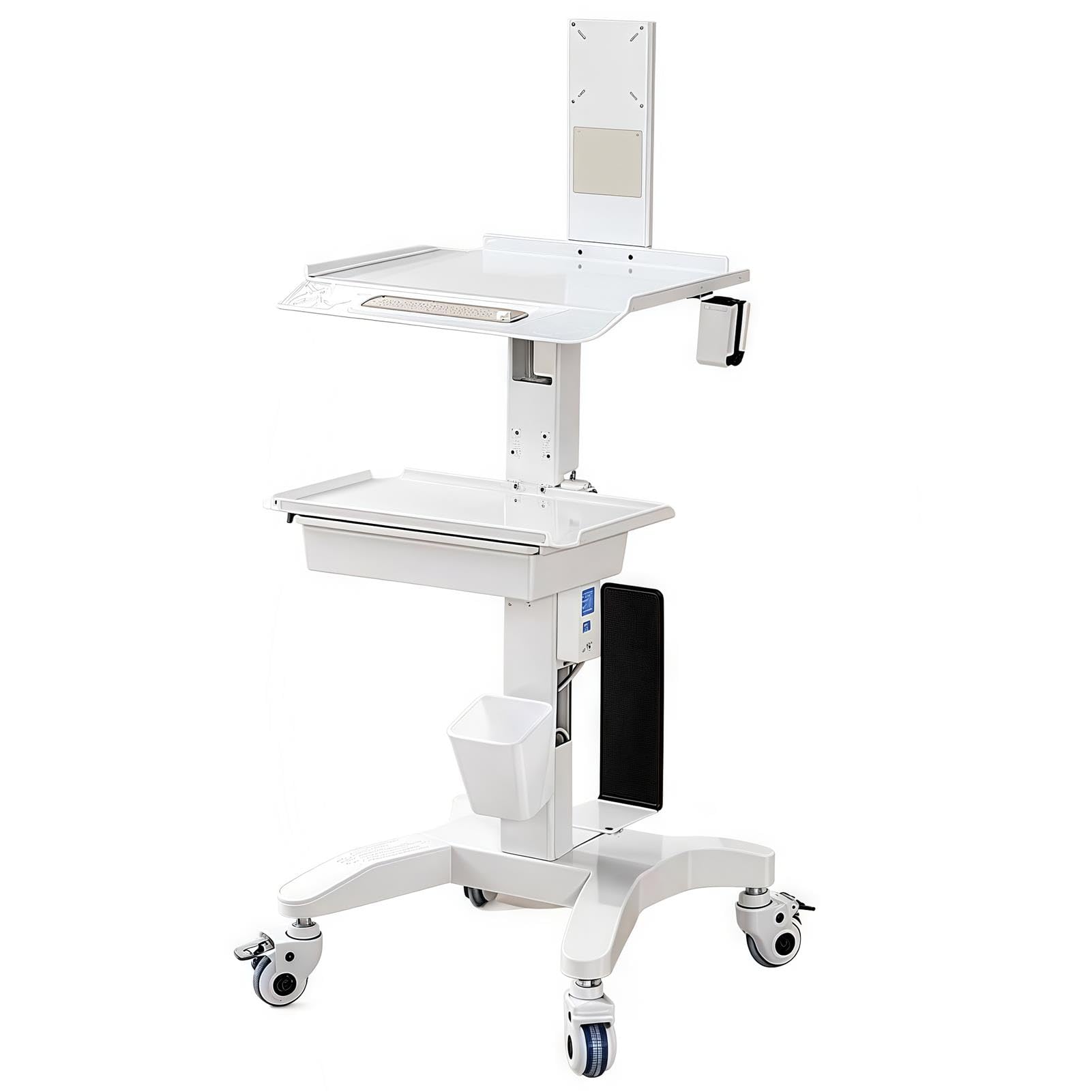 YNIYUJKL Dental Carts Medical Carts With Adjustable Height, Scanning Handle Brackets, Silent Brake Wheels, And Hidden Drawers
