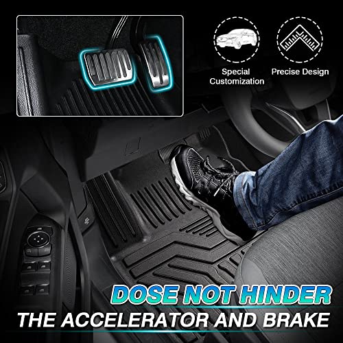 T Tgbros Custom Fit For Car Floor Mats Volkswagen Id.4 2021 2022 All-Weather Floor Mat Liners Front & Rear Row Full Set Liner Non-Slip Tpe Odourless #TOP4