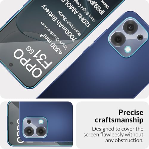 Image of ArmourPro Tempered Glass and Clear Camera Lens Protector for Oppo F31, Edge to Edge Screen Guard, Anti-Bubble, Scratch Resistant, Anti-Fingerprint, Installation Kit | Clear