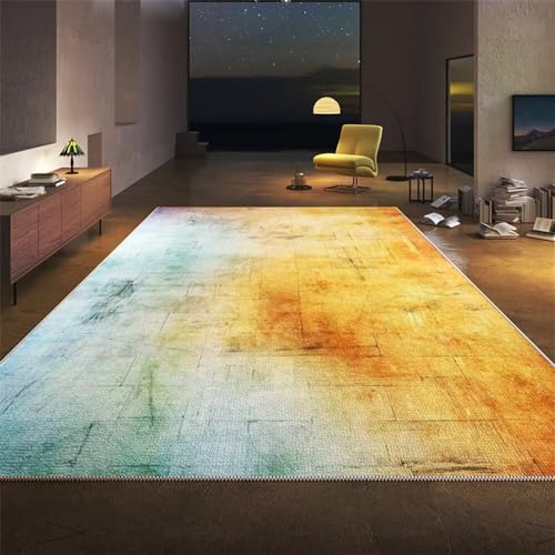 Tapis de salon moquette pas cher jaune grand format 180x250 - 2