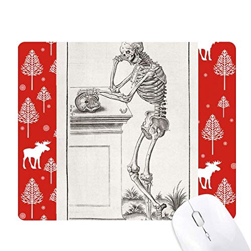 Souris squelette Noël woods décoration féerique empreinte de poésie