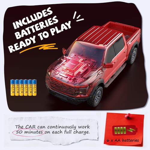 Image of AEROQUEST 1:16 Remote Control Car-Ford F-150 Raptor,Red