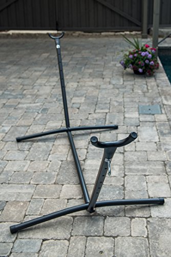 Vivere UHS9 Universal Space-Saving Steel Hammock Stand, 9-Feet, Charcoal