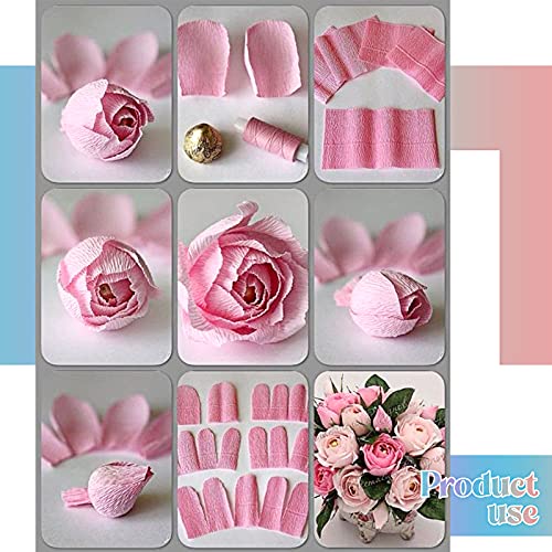 12 Rolls Crepe Paper Rolls 12 Colors Wide Crepe Paper Streamer 10 Inch X 8 Feet Assorted Streamers With Floral Stem Wire And Green Floral Tapes For Birthday Party Ornament (23.6 Inch, Mixed Colors) #TOP3