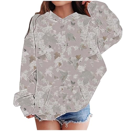 BXJX Camo Hoodies for Teen Girls Long Sleeve Oversized Graphic Sweatshirts Camouflage Print Tops Trendy Tween Girl Winter Outfits girls' fashion hoodies & sweatshirts Pink