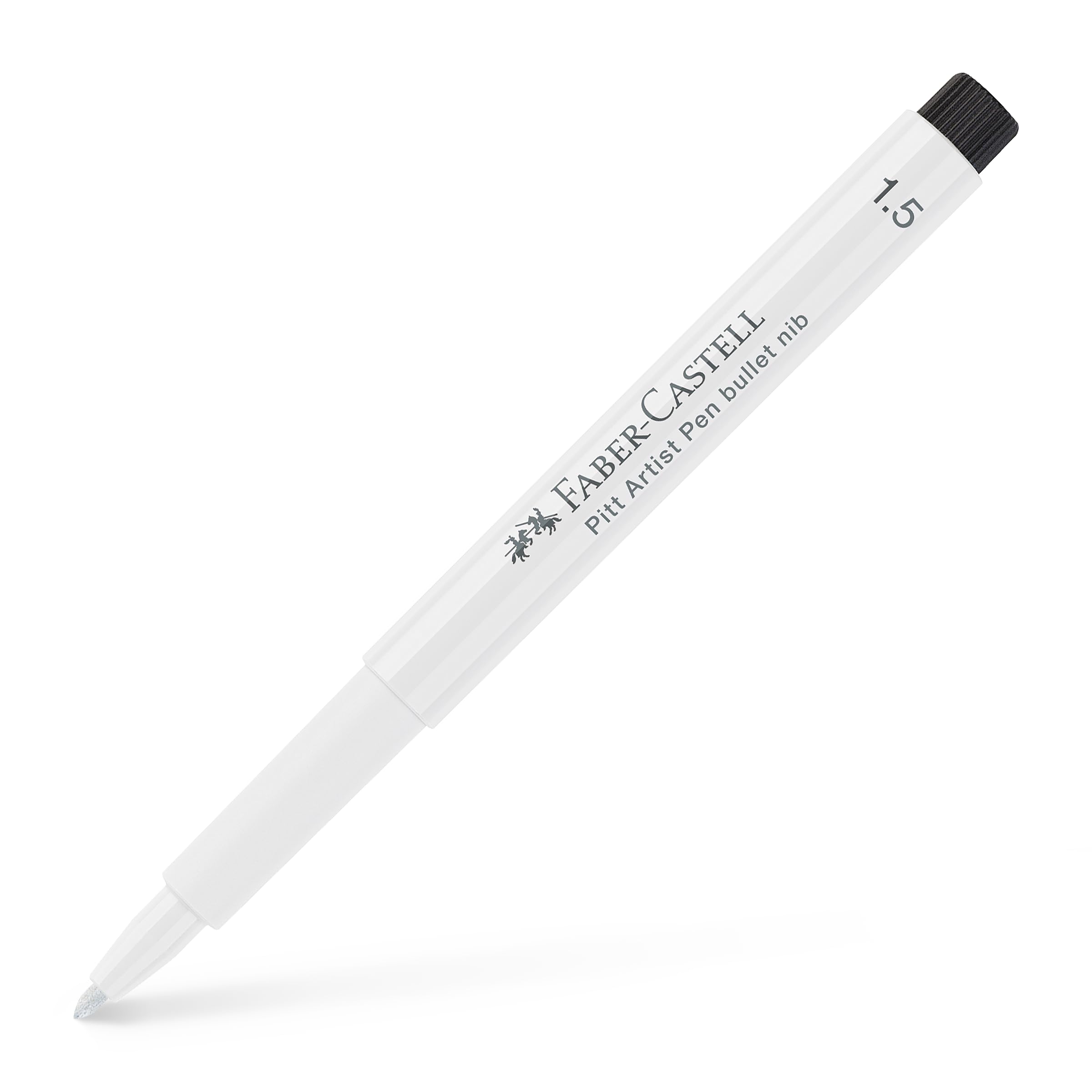 Faber-Castell 167893 - Boîte de 5 feutres Pitt Artist Pen blancs - Trait 1,5