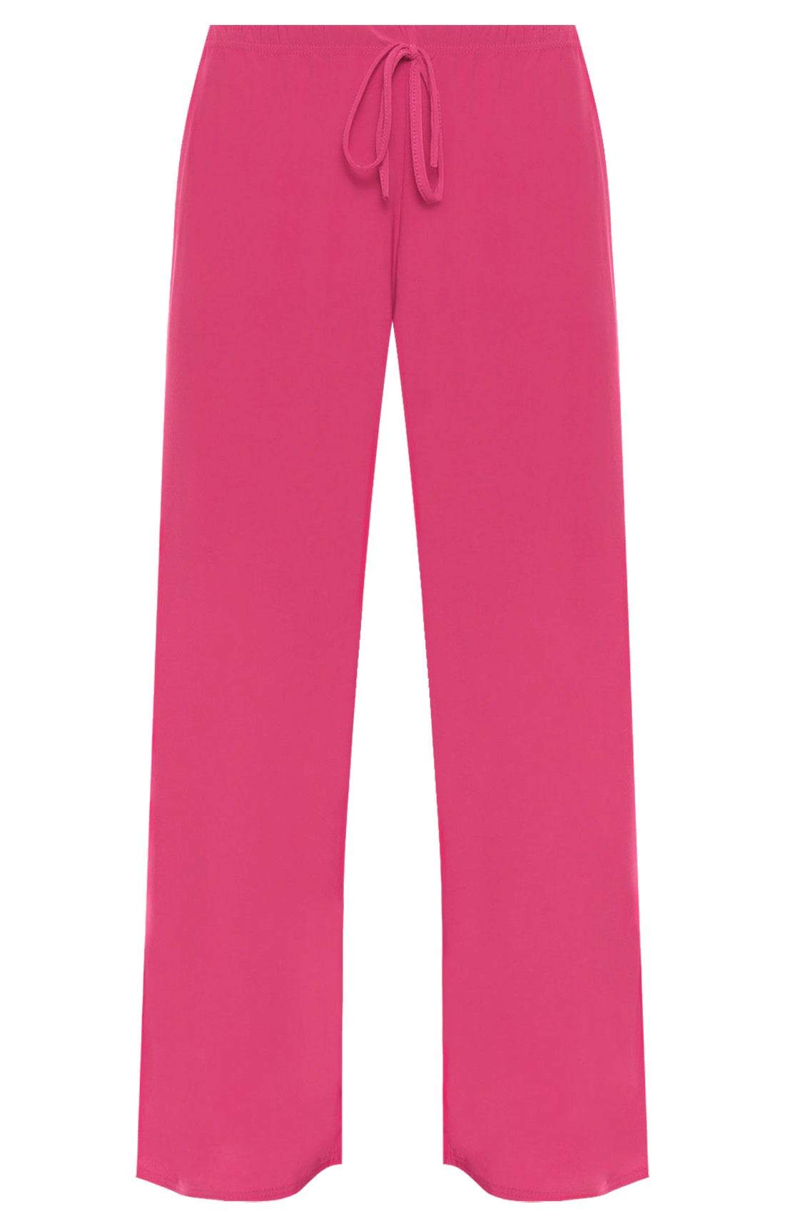 Wearall Women's Cerise New Plus Size Palazzo Trousers Baggy Flared Wide Leg Pants 26/28