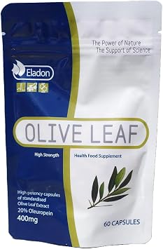 Olive Leaf Extract 400mg | Standardised to 20% Oleuropein | 60 Vegan Capsules | UK Made | High Strength