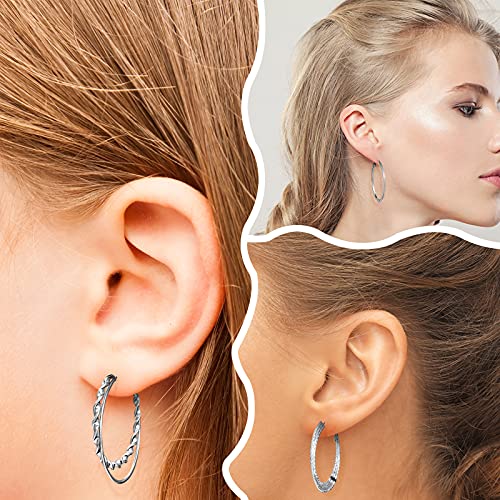 Kigeli 12 Pairs Hoop Earrings for Women Multipack Silver Gold Stainless Steel Lightweight Hoop Earrings Set for Girls2