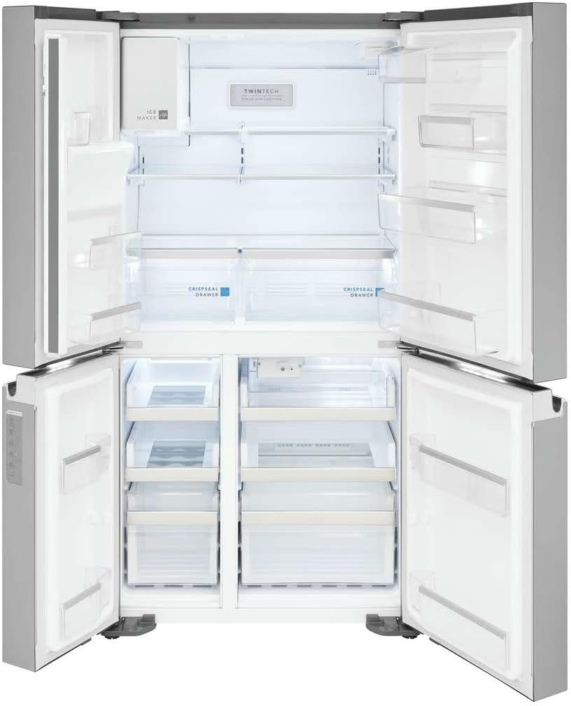 Frigidaire Gallery 36 in. Wide 21.5 cu. ft. Counter-Depth 4-Door Refrigerator in Stainless Steel GRQC2255BF