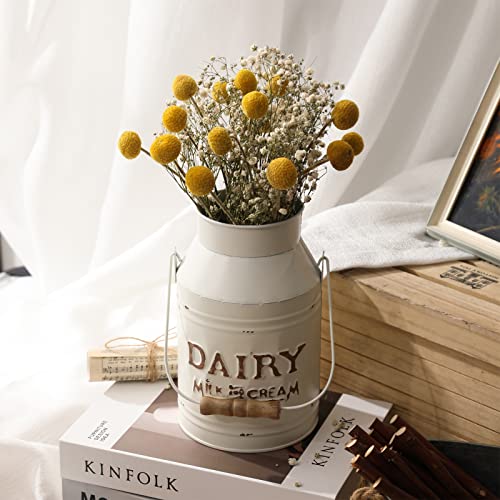 Apsoonsell Rustic Vase Shabby Chic Vase Metal Milk Can Farmhouse Decor Flower Vase Galvanized Decor Vases For Kitchen, Bathroom, Sparklers For Weddings #TOP1