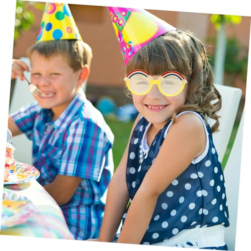 2pcs Rainbow Cartoon Round Frame Sunglasses for Kids Stylish Outdoor Shades UV Protection Eyewear for Boys and Girls2