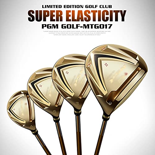 Kompletny zestaw kijów golfowych dla praworęcznych graczy z karbonowym trzonkiem i standardową torbą na piłkę, idealny dla początkujących i entuzjastów
