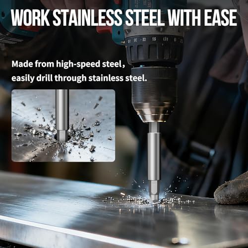 Image of STREBITO Damaged Screw Extractor Set, 32PCS Stripped Screw Extractor with Magnetic Extension Shaft & Socket Adapter, Stripped Screws Nuts & Bolts Drill Bit Tools for Easy Removal of Rusty Broken Screw
