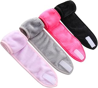 4 diademas de lavado facial para mujer, envol...